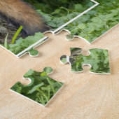 Rotfuchs auf einem Sockel Puzzle (Seite)