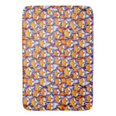 Rotfuchs-Cartoon-Dodle-Muster Wildwälder Badematte (Vorderseite Vertikal)