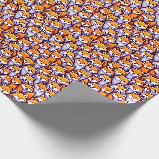 Rotfuchs-Cartoon, kleine Waldtiere Geschenkpapier (Ecke)