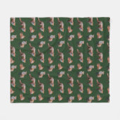 Rotfuchs-Fleece-Decke (Dunkelgrün) Fleecedecke (Vorderseite (Horizontal))