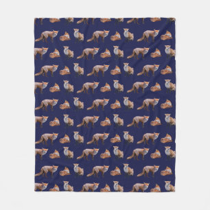 Rotfuchs-Fleece-Decke (Navy) Fleecedecke
