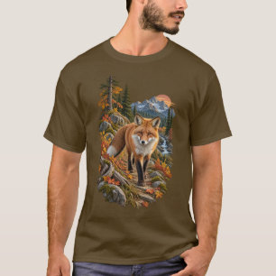 Rotfuchs Herbst Berg Wildnis T-Shirt