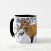 Rotfuchs im Schnee im Winter Tasse (Vorderseite Links)