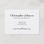 Rotfuchs im Schnee Visitenkarte (Rückseite)