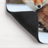 Rotfuchs im Schnee | Yukon Mousepad (Ecke)