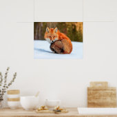 Rotfuchs im Schnee | Yukon Poster (Küche)