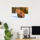 Rotfuchs im Schnee | Yukon Poster (Heimbüro)