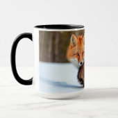 Rotfuchs im Schnee | Yukon Tasse (Links)