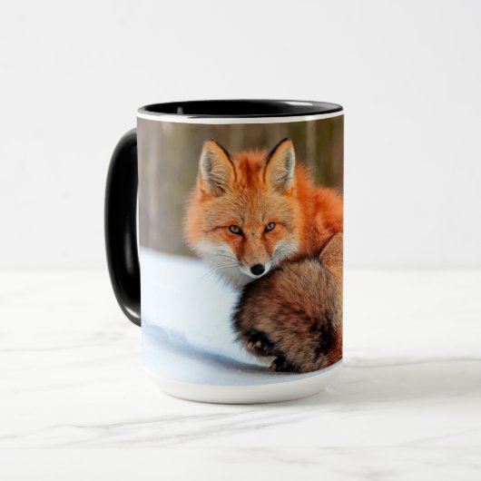 Rotfuchs im Schnee | Yukon Tasse (Vorderseite Links)