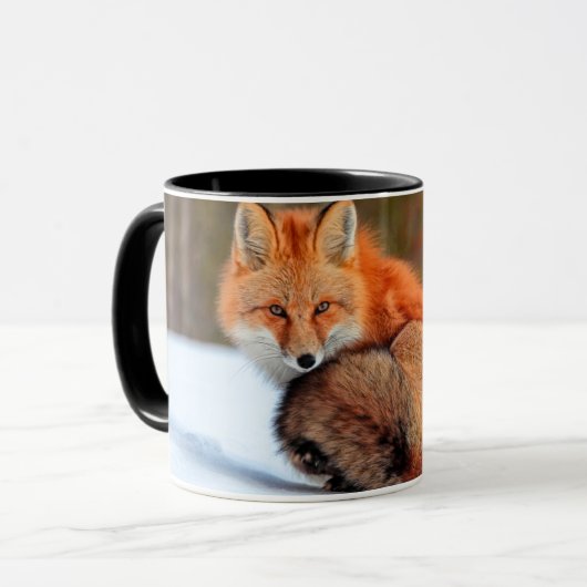 Rotfuchs im Schnee | Yukon Tasse (Vorderseite Links)