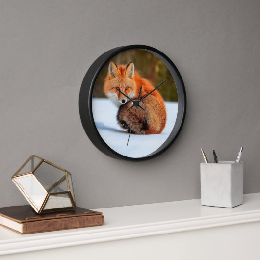 Rotfuchs im Schnee | Yukon Uhr (Büro)