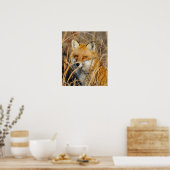 Rotfuchs im Unkraut Poster (Küche)