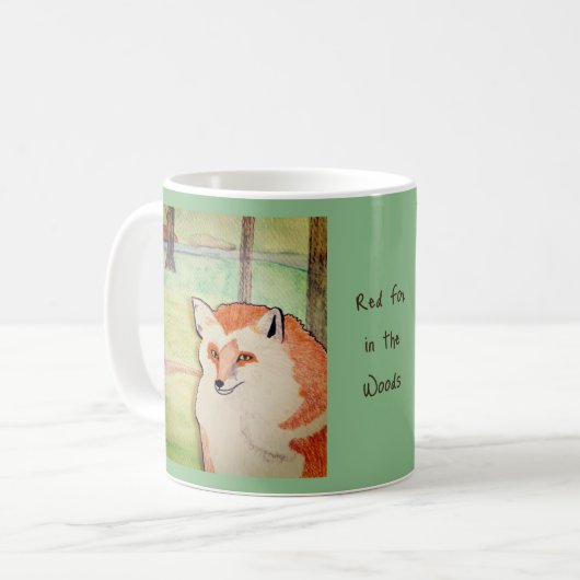 Rotfuchs im Wald Kaffeetasse (Vorderseite Links)