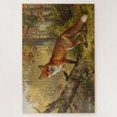 Rotfuchs im Wald Puzzle (Vertikal)