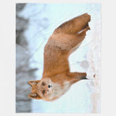 Rotfuchs im Winter Fleecedecke (Vorderseite)