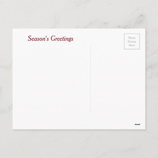 Rotfuchs im Winterschnee Feiertagspostkarte (Rückseite)