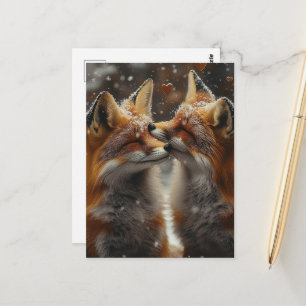 Rotfuchs in Liebe Postkarte