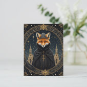 Rotfuchs in Roben Postkarte (Stehend Vorderseite)