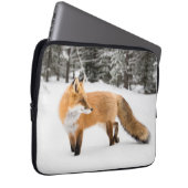 Rotfuchs in weißem Schnee Laptopschutzhülle (Vorne Rechts)