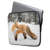Rotfuchs in weißem Schnee Laptopschutzhülle (Vorderseite Links)