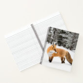 Rotfuchs in weißem Schnee Notizblock (Innenseite)