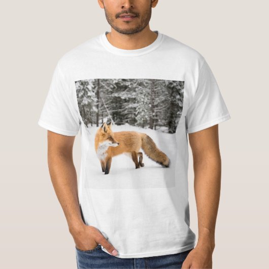Rotfuchs in weißem Schnee T-Shirt (Vorderseite)