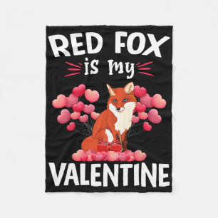 Rotfuchs ist mein Valentinstag Frohen Valentinstag Fleecedecke