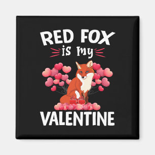 Rotfuchs ist mein Valentinstag Frohen Valentinstag Magnet