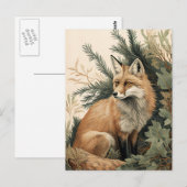 Rotfuchs Postkarte (Vorne/Hinten)