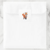 Rotfuchs Quadratischer Aufkleber (Tasche)