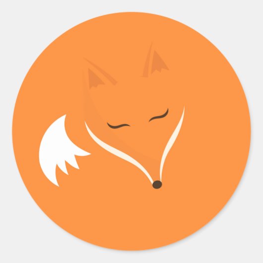 Rotfuchs Runder Aufkleber (Vorderseite)