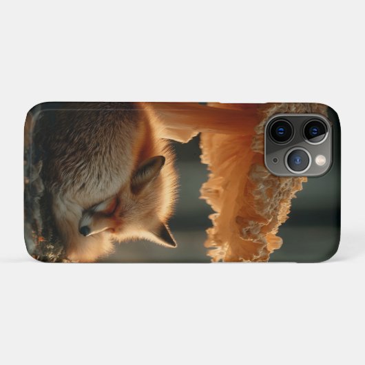 Rotfuchs schlafen unter dem riesigen Pilz Case-Mate iPhone Hülle (Rückseite (Horizontal))