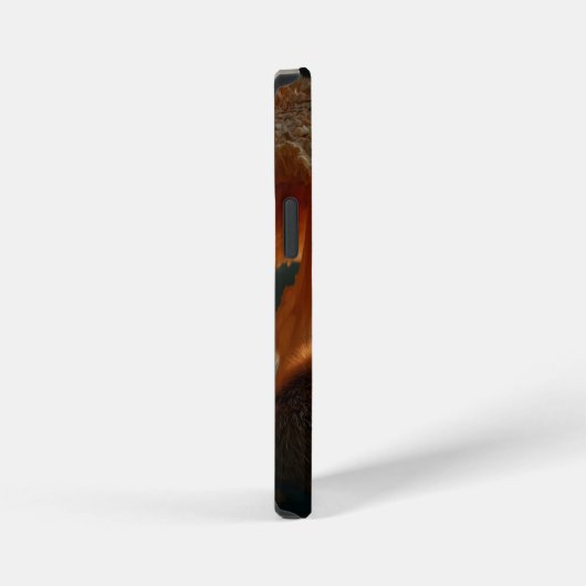 Rotfuchs schlafen unter dem riesigen Pilz iPhone Hülle (Rechte Seite)