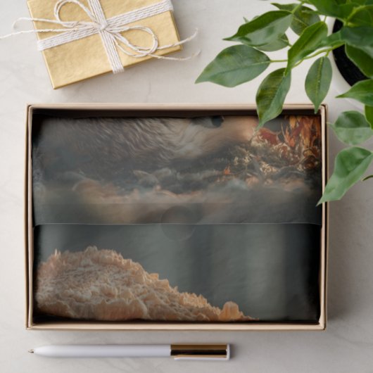 Rotfuchs schlafen unter dem riesigen Pilz Seidenpapier (Geschenk)