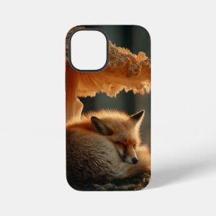 Rotfuchs schläft unter riesigem Pilz iPhone 12 Mini Hülle