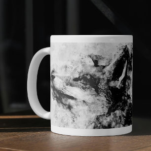 Rotfuchs Schwarz und Weiß Aquarell 01 Kaffeetasse