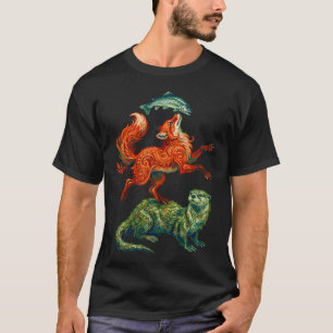 Rotfuchs und Fischotter T-Shirt