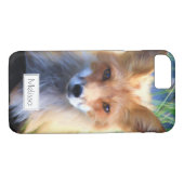 Rotfuchs Verlegen im Gras Landschaftlich Personali Case-Mate iPhone Hülle (Rückseite (Horizontal))