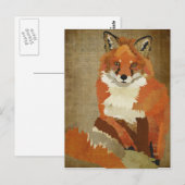 Rotfuchs Vintage Postkarte (Vorne/Hinten)