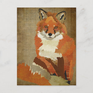 Rotfuchs Vintage Postkarte