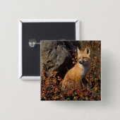 Rotfuchs, Vulpes vulpes Button (Vorne & Hinten)