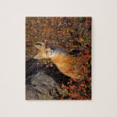 Rotfuchs, Vulpes vulpes, in Herbstfarben entlang d Puzzle (Vertikal)