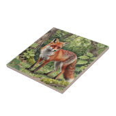 Rotfuchs-Wald-Wildnisporträt Fliese (Seite)