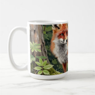 Rotfuchs-Wald-Wildnisporträt Kaffeetasse