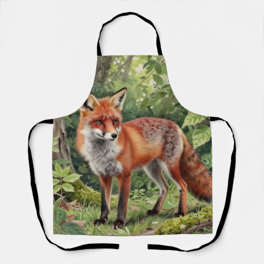 Rotfuchs Wald Wildtierporträt Schürze (Vorderseite)
