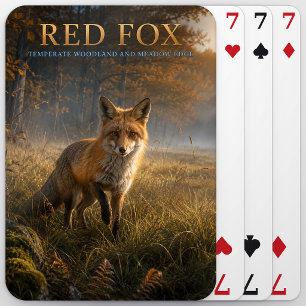 Rotfuchs-Waldwiese TIER-Poker Spielkarten