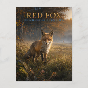 Rotfuchs-Waldwiese TIERWELT Postkarte