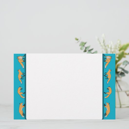 Rotfüchse Briefpapier (Stehend Vorderseite)