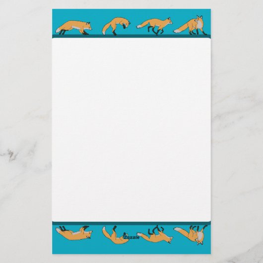 Rotfüchse Briefpapier (Rückseite)