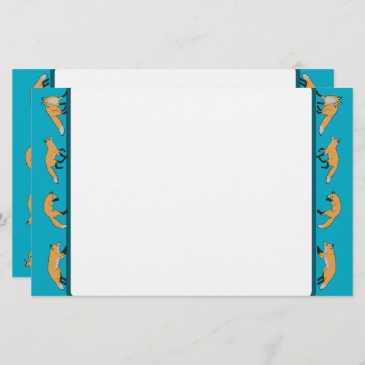 Rotfüchse Briefpapier (Vorne/Hinten)